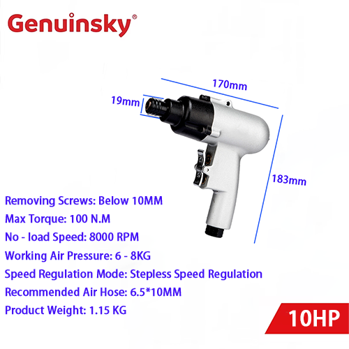 Pun-type pneumatisk skruetrækker 10 hk