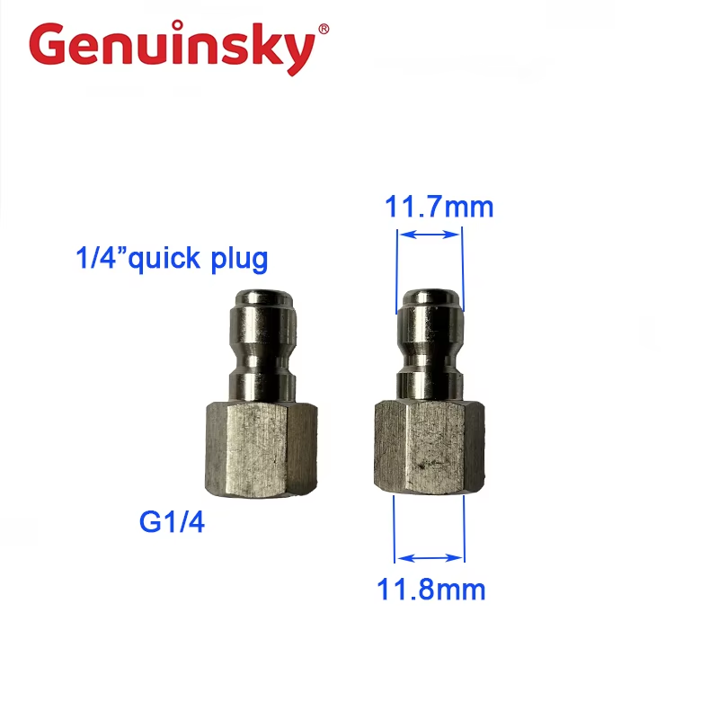 Rustfrit stål 1/4 tommer Quick Plug G1/4 hun Rustfrit stål 1/4 tommer Quick Plug G1/4 hun