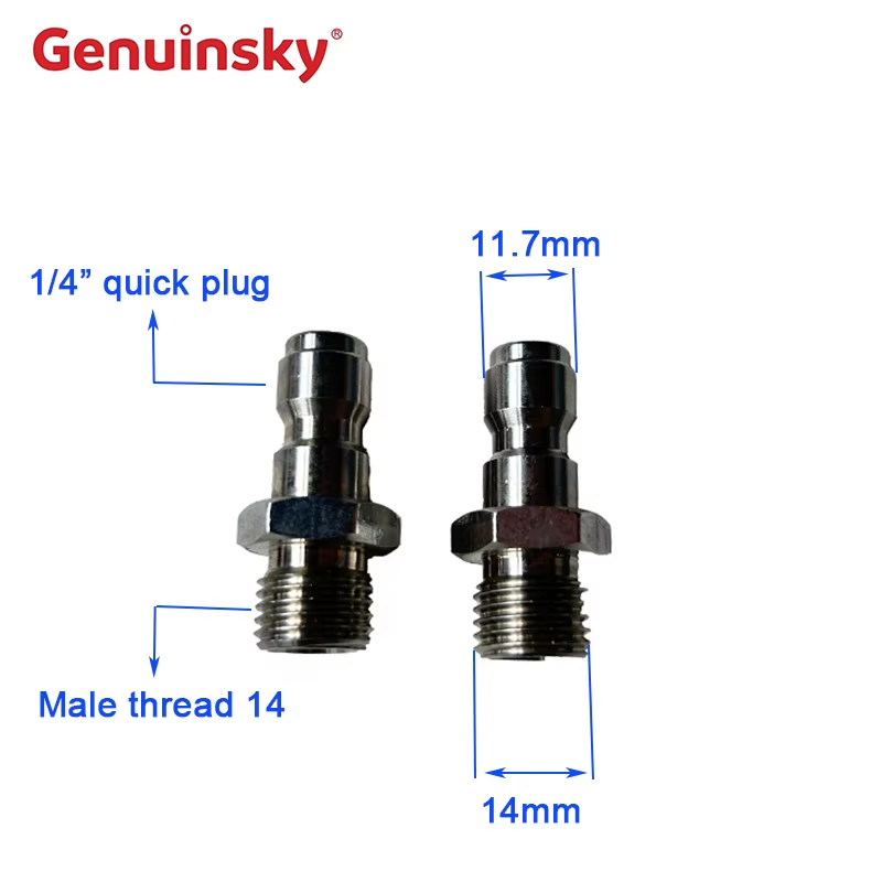 Rustfrit stål hurtigudgivelsesstik 1/4 tommer